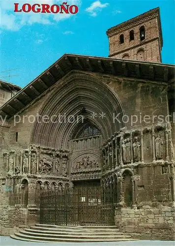 AK / Ansichtskarte Logrono Fachada principal de la Iglesia de S Bartolome Logrono