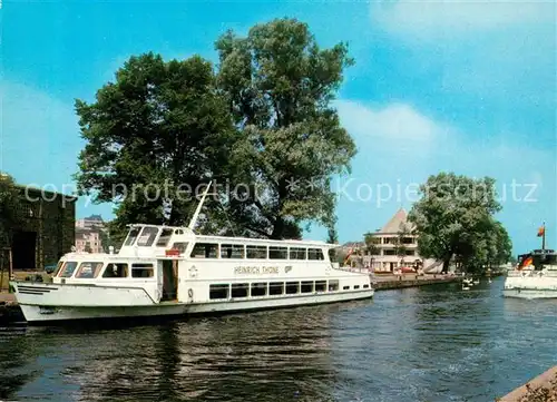 AK / Ansichtskarte Muelheim_Ruhr Wasserbahnhof Fahrgastschiff Muelheim Ruhr