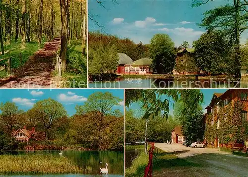 AK / Ansichtskarte Lasbek_Stormarn Hotel Restaurant Lasbeker Muehle Waldpartie Teich Lasbek_Stormarn