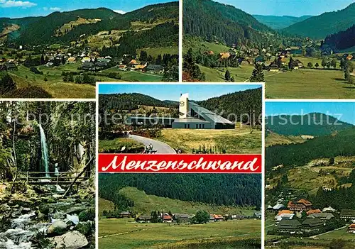 AK / Ansichtskarte Menzenschwand Kirche Wasserfall Menzenschwand