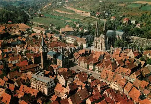 AK / Ansichtskarte Obernai_Bas_Rhin Fliegeraufnahme Kirche Altstadt Obernai_Bas_Rhin