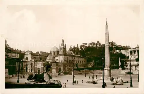 AK / Ansichtskarte Roma_Rom Piazza del Popolo Monumento Roma_Rom