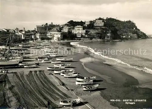 AK / Ansichtskarte Sestri_Levante Spiaggia veduta area Sestri_Levante