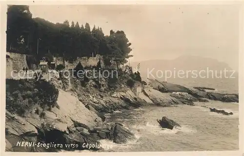 AK / Ansichtskarte Nervi Scogliera verso Capolungo Kuestenpanorama Nervi