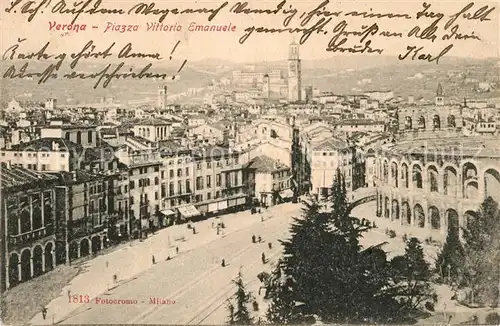 AK / Ansichtskarte Verona_Veneto Piazza Vittorio Emanuele Verona Veneto