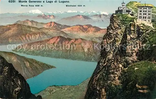 AK / Ansichtskarte Monte_Generoso e Lago di Lugano Monte Rosa Mischabel Monte Generoso