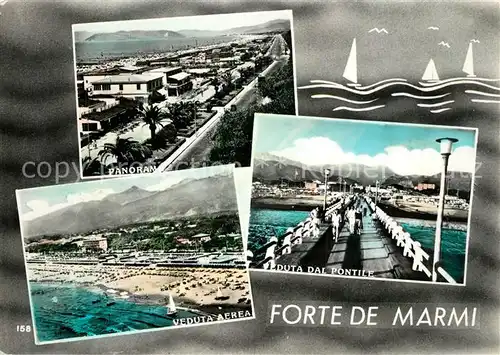 AK / Ansichtskarte Forte_dei_Marmi Panorama Veduta aerea Veduta dal pontile Forte_dei_Marmi