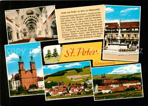AK / Ansichtskarte St_Peter_Schwarzwald Kirche Kloster St. Peter St_Peter_Schwarzwald