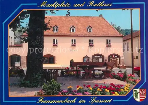 AK / Ansichtskarte Frammersbach Rathaus Marktplatz Frammersbach