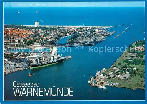 AK / Ansichtskarte Warnemuende_Ostseebad Fliegeraufnahme Warnemuende_Ostseebad