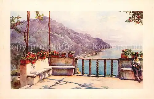 AK / Ansichtskarte Ravello Villa Rufolo Belvedere Kuenstlerkarte Ravello