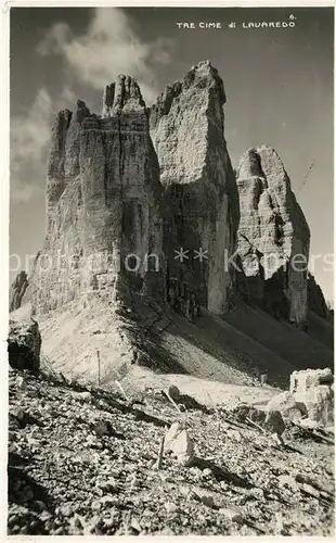 AK / Ansichtskarte Dolomiten Tre Cime di Lavaredo Drei Zinnen Gebirgspanorama Dolomiten Dolomiten