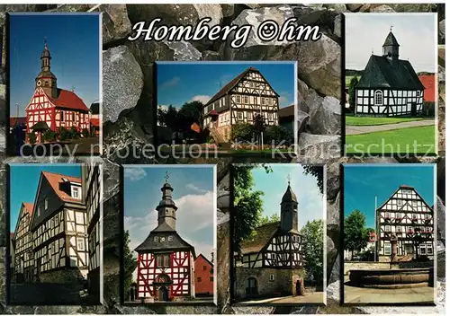 AK / Ansichtskarte Homberg_Ohm Rathaus Friedhofskapelle  Homberg Ohm