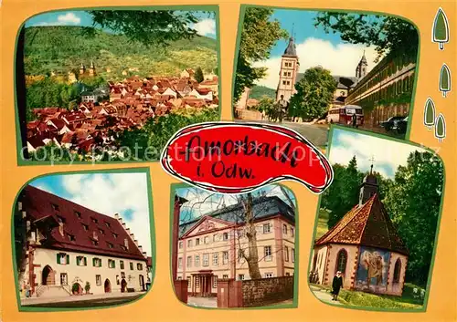 AK / Ansichtskarte Amorbach Panorama Schlossmuehle Palais Amorsbrunnen Amorbach