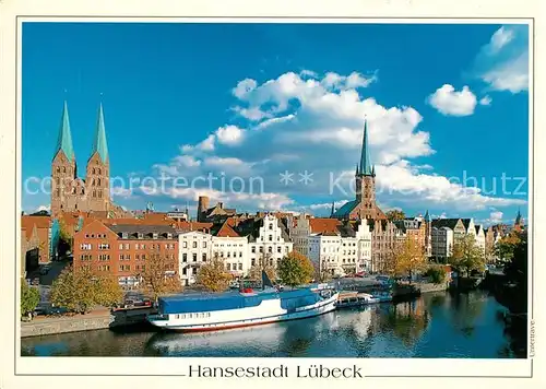 AK / Ansichtskarte Luebeck Untertrave Sankt Marien Sankt Petri MS Mississippi Luebeck