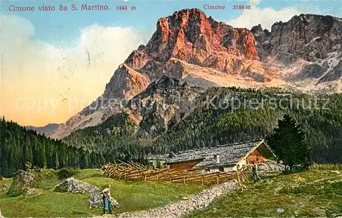 AK / Ansichtskarte San_Martino Monte Cimone Bergbauer Alm San_Martino