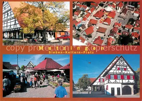 Metzingen_Wuerttemberg Fliegeraufnahme Kelternplatz Wochenmarkt Weinbaumuseum  Metzingen Wuerttemberg