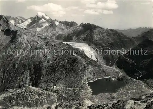 AK / Ansichtskarte Grimsel_Passhoehe Totensee Rhonegletscher Galenstock Furkapass Grimsel Passhoehe