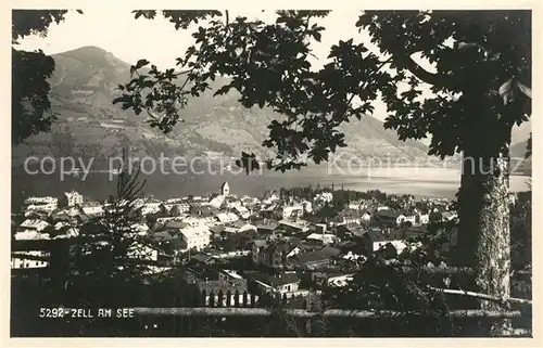 AK / Ansichtskarte Zell_See Panorama Blick ueber den See Zell_See