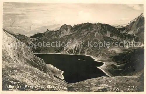 AK / Ansichtskarte Luenersee_Vorarlberg Verajoch Ofenpass Gebirgspanorama Alpen Luenersee Vorarlberg