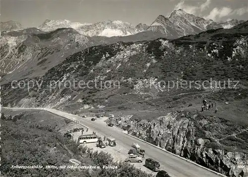 AK / Ansichtskarte Arlberg Arlbergpasshoehe Schindlerspitze Valluga Alpenpass Arlberg