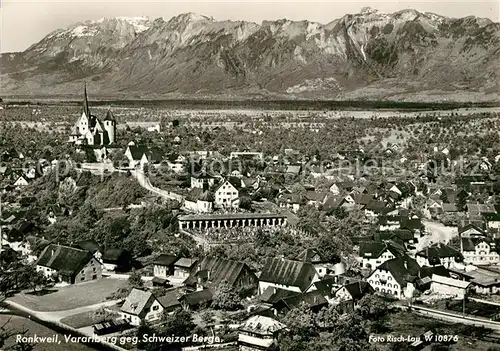 AK / Ansichtskarte Rankweil_Vorarlberg Stadtpanorama Blick gegen Schweizer Berge Rankweil Vorarlberg