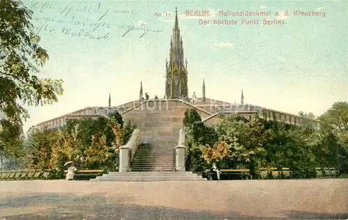 AK / Ansichtskarte Berlin Nationaldenkmal auf dem Kreuzberg Berlin