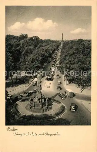 AK / Ansichtskarte Berlin Skagerrakplatz und Siegesallee Berlin