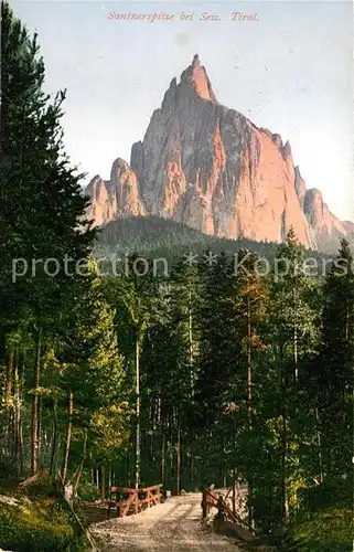 AK / Ansichtskarte Seis_am_Schlern Santnerspitze Seis_am_Schlern