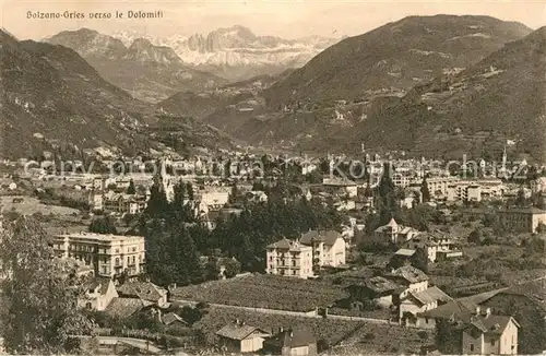 AK / Ansichtskarte Bolzano Gries Panorama mit Dolomiten Bolzano Gries