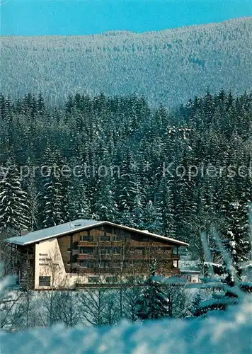 AK / Ansichtskarte Lohberg_Lam Pension Gruene Wiese Bayerischer Wald im Winter Lohberg_Lam