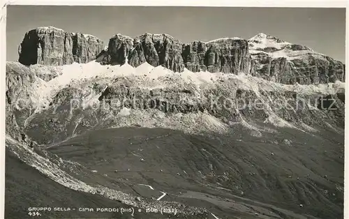 AK / Ansichtskarte Gruppo_Sella Cima Pordoi Gruppo_Sella