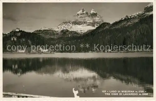 AK / Ansichtskarte Lago_di_Misurina Tre Cime di Lavaredo Lago_di_Misurina