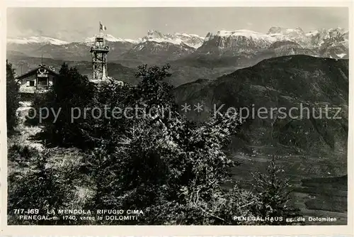 AK / Ansichtskarte La_Mendola_Bolzano Rifugio Cima Penegal verso le Dolomiti La_Mendola_Bolzano