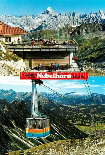 AK / Ansichtskarte Oberstdorf Gipfelhuette Nebelhorn Seilbahn Oberstdorf
