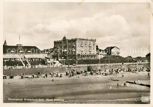 AK / Ansichtskarte Westerland_Sylt Hotel Miramar Westerland_Sylt