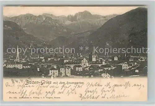 AK / Ansichtskarte Bozen_Gries mit Rosengarten Bozen Gries