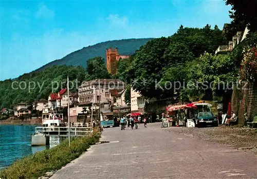 AK / Ansichtskarte Neckarsteinach Schiffsanlegestelle Neckarsteinach