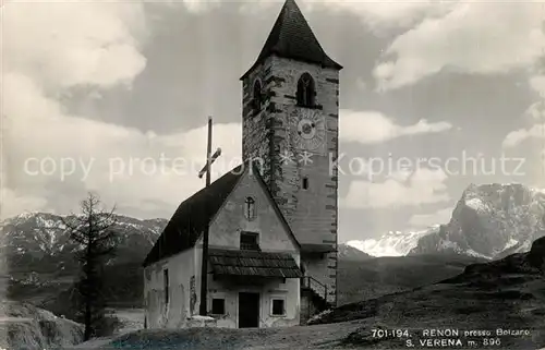 AK / Ansichtskarte Renon_Ritten San Verena Kirche Renon Ritten