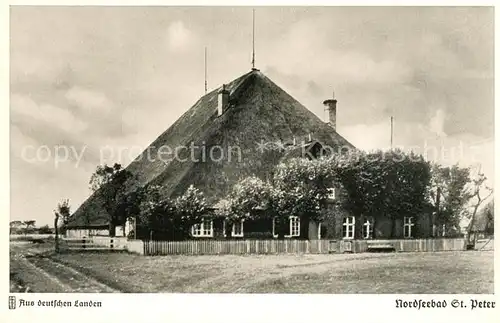 AK / Ansichtskarte St_Peter Ording Ein echter Hauberg Serie Aus deutschen Landen St_Peter Ording