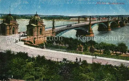 AK / Ansichtskarte Mainz_Rhein Strassenbruecke Mainz Rhein