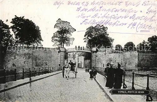 AK / Ansichtskarte Ypres_Ypern_West_Vlaanderen Porte de Menin Ypres_Ypern