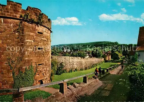 AK / Ansichtskarte Buedingen_Hessen Stadtmauer Untertor Buedingen Hessen