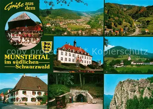 AK / Ansichtskarte Muenstertal_Schwarzwald Teufelsgrund Rathaus Gasthof Loewen Muenstertal_Schwarzwald