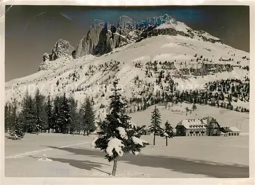 AK / Ansichtskarte Passo_Carezza Hotel Winterlandschaft Passo Carezza