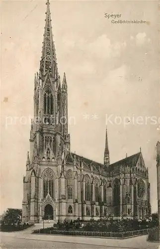 AK / Ansichtskarte Speyer_Rhein Gedaechtniskirche Speyer Rhein