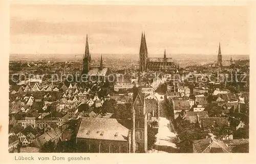 AK / Ansichtskarte Luebeck Blick vom Dom Luebeck