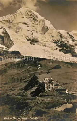 AK / Ansichtskarte Kleine_Scheidegg_Interlaken mit Moench Kleine_Scheidegg