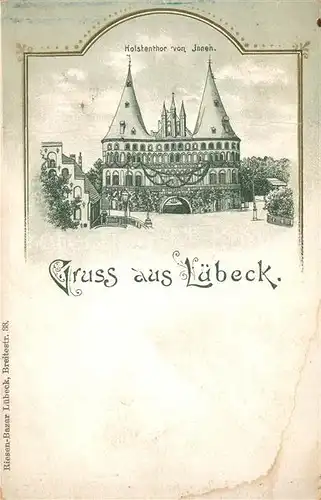 AK / Ansichtskarte Luebeck Holstenthor von innen Luebeck