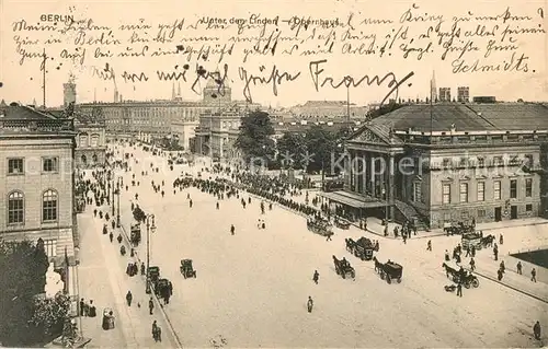 AK / Ansichtskarte Berlin Unter den Linden Obernhaus Berlin